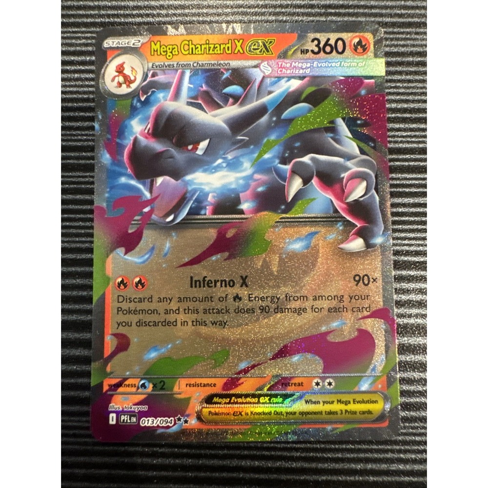 Mega Charizard X ex 013/094 Phantasmal Flames Holo Pokemon Card TCG